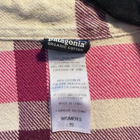 Patagonia Pink Plaid Floyd Flannel Button
Front Womens 10 Organic Cotton Camping - Picture 6 of 10